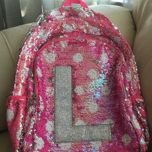Justice Flip Sequin “L” backpack